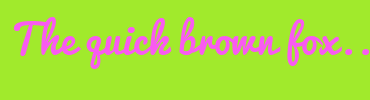 Image with Font Color F95BF1 and Background Color A1EA2C
